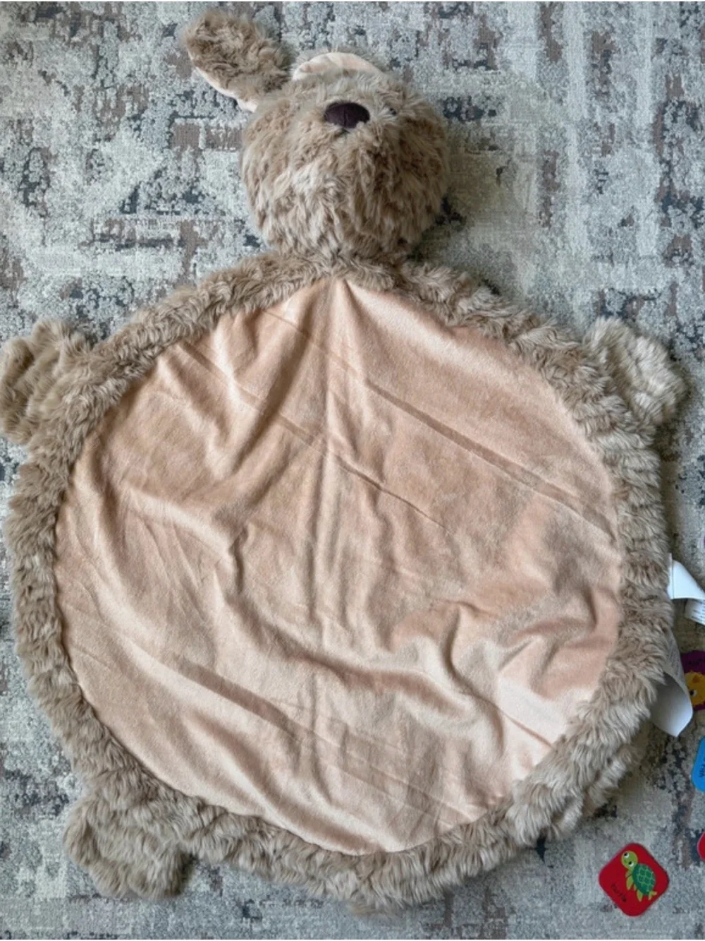 Pottery Barn Plush Bear play mat Blanket in Beige/Tan